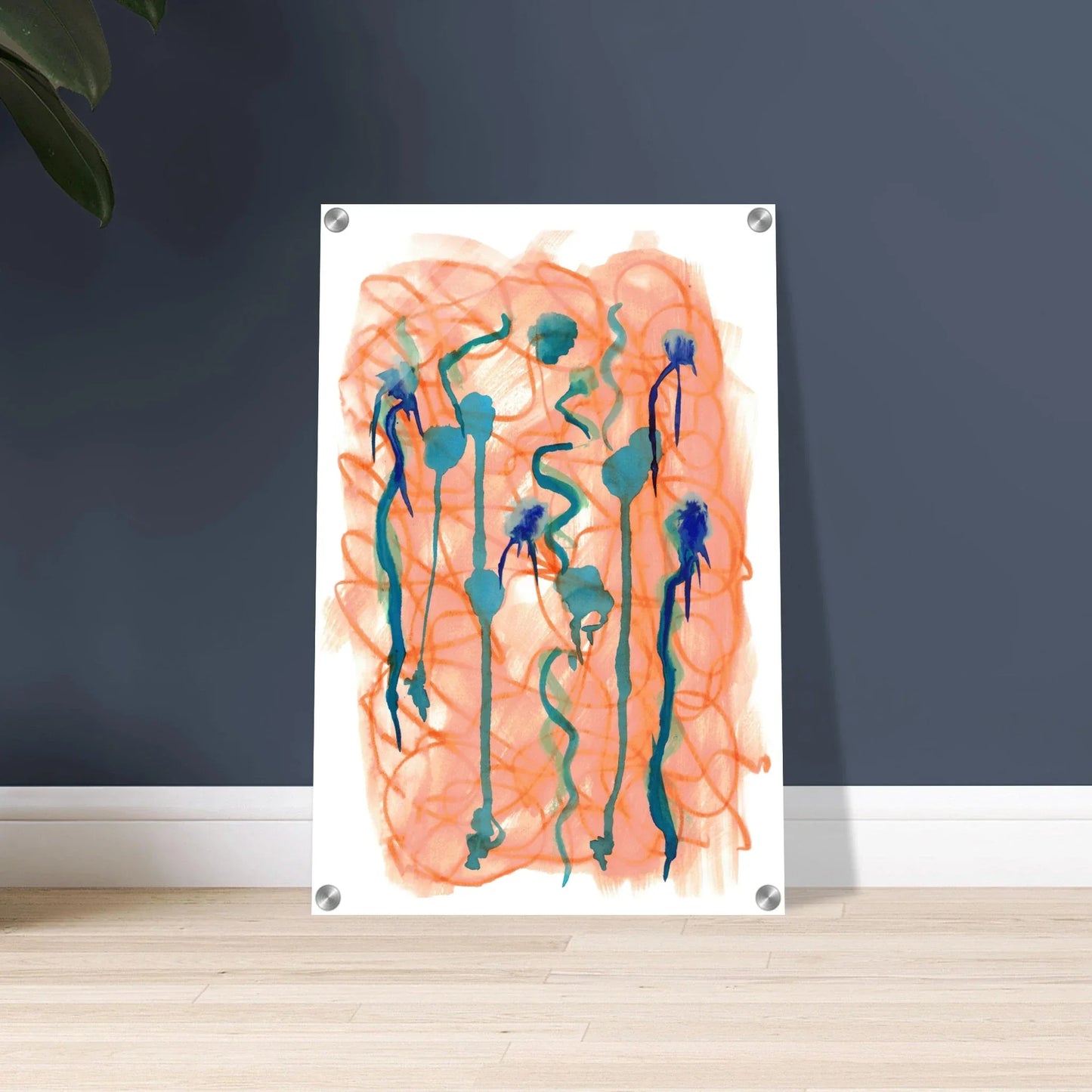 impression sur acrylique brillante Saphir Ambre contemporain par Laure Leprince - Laure Leprince - Artiste Peintre