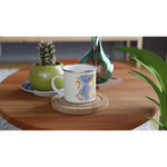 Mug en émail blanc 35 cl Urban Parade – Léger, vintage et résistant - Laure Leprince - Artiste Peintre