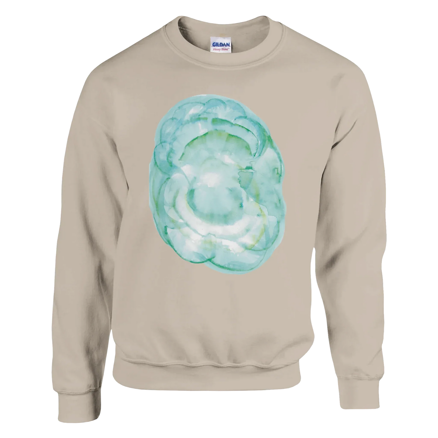 Sweatshirt Unisexe Classique Aqua Bloom – Impression Artistique Multicolore - Laure Leprince - Artiste Peintre