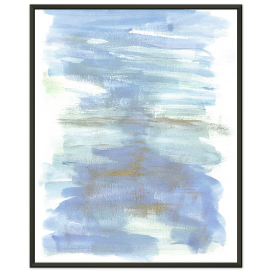 Classic Semi-Glossy Paper Metal Framed Poster Silent Water - Laure Leprince - Artiste Peintre