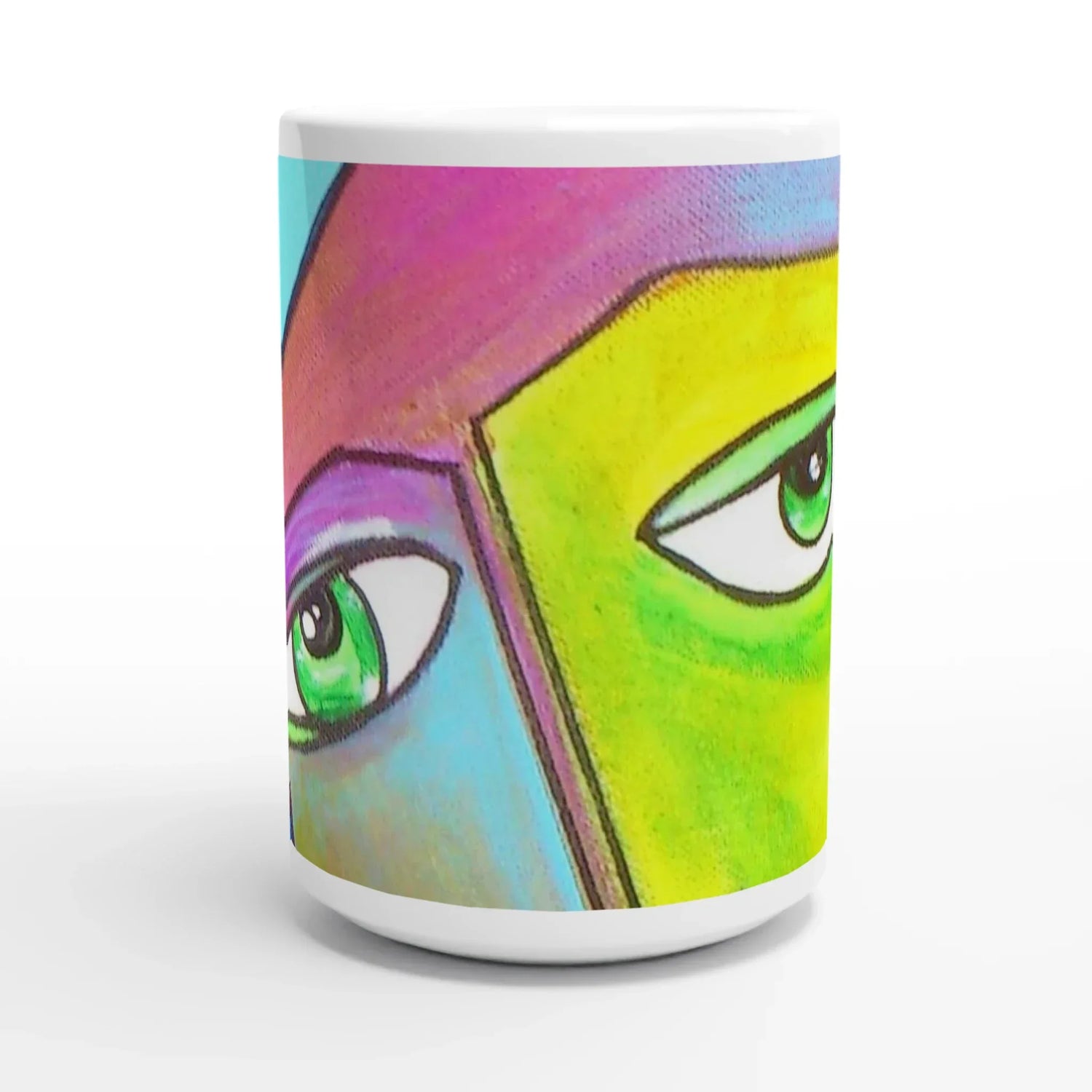 Mug en céramique blanche 44 cl – Grand format, design et qualité durable - Laure Leprince - Artiste Peintre