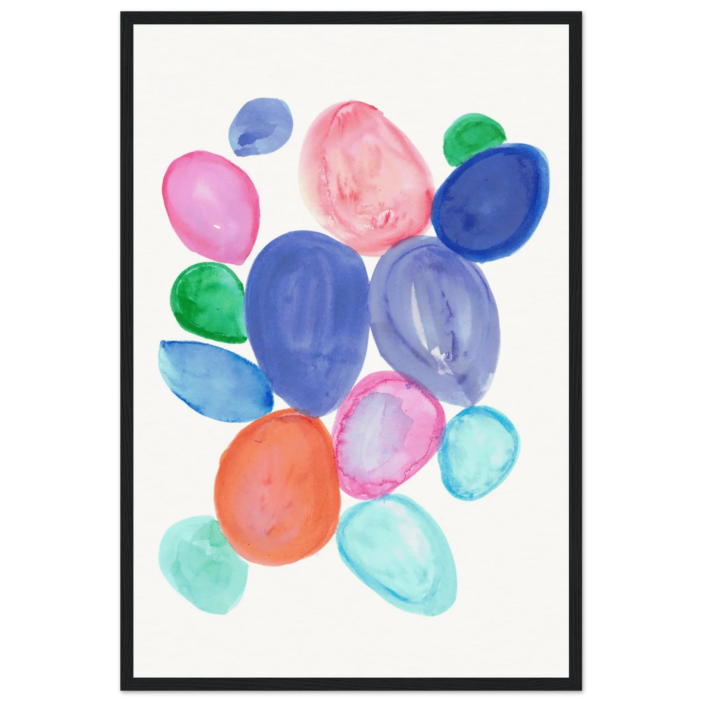 Museum-Quality Matte Paper Wooden Framed Poste Galets Chromatiques - Laure Leprince - Artiste Peintre
