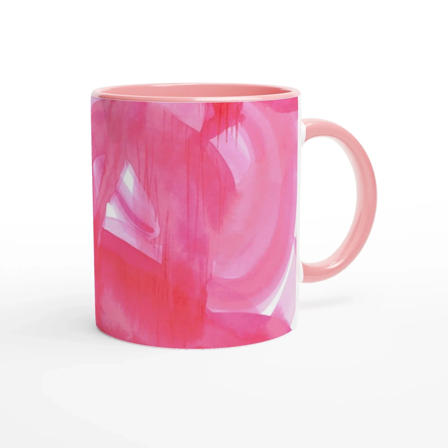 Mug Céramique Blanc 325ml Intérieur Coloré - Ruby Drift Personnalisable - Laure Leprince - Artiste Peintre