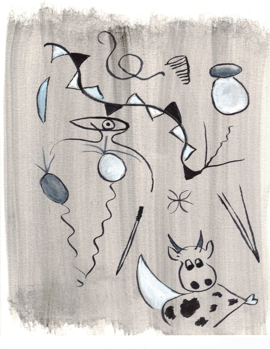 Aquarelle originale Course landaise