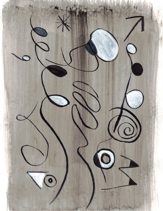 Aquarelle originale Les notes