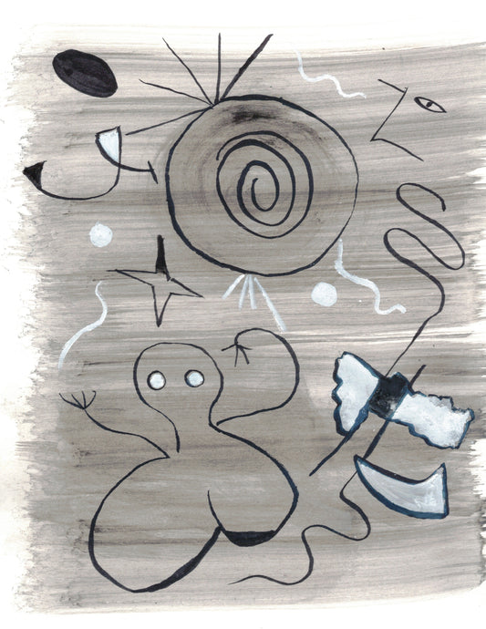 Aquarelle originale Le Fantôme