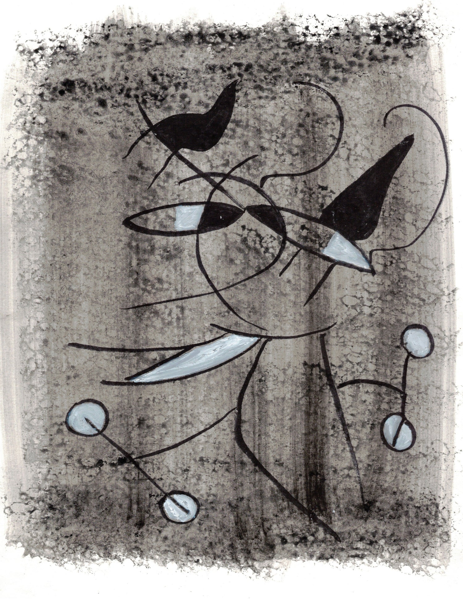 Aquarelle originale Chat Haltérophile