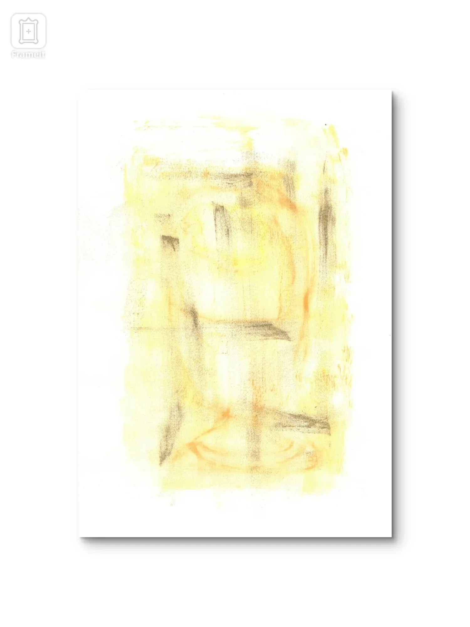 Abstract Gold & Charcoal Aura Poster - Premium Matte Paper Art Print - Laure Leprince - Artiste Peintre