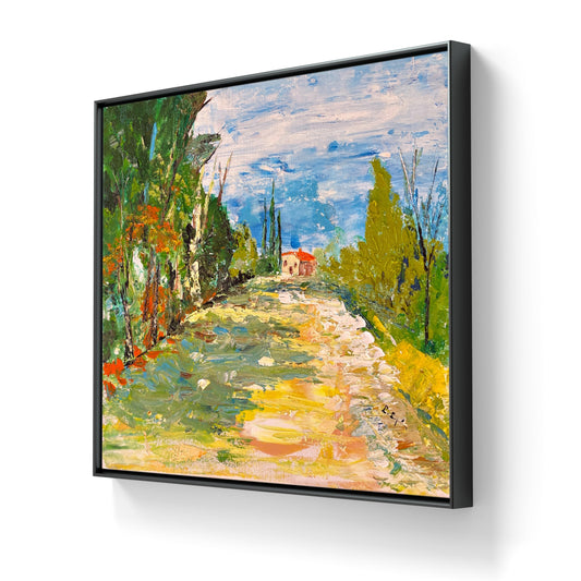 Peinture au Couteau œuvre Originale Numérique Mas Rouge