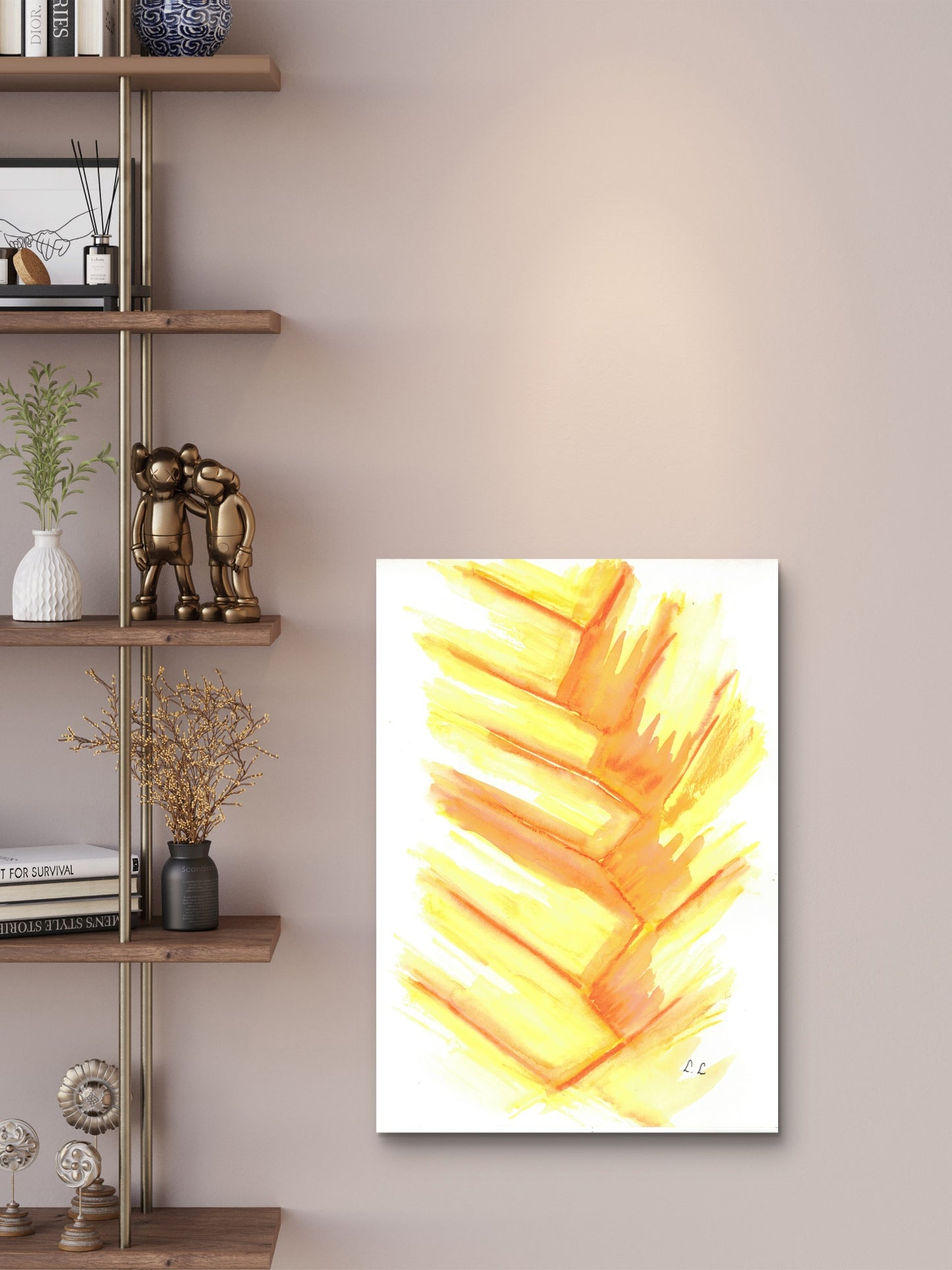 Flux solaire – aquarelle abstraite | Laure Leprince