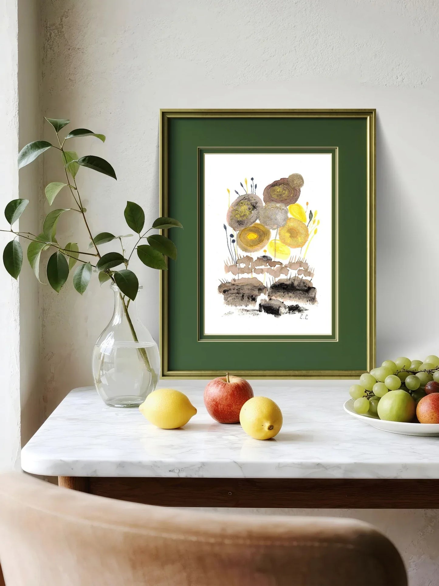 Affiche Fleurs d'ambre - Laure Leprince - Artiste Peintre