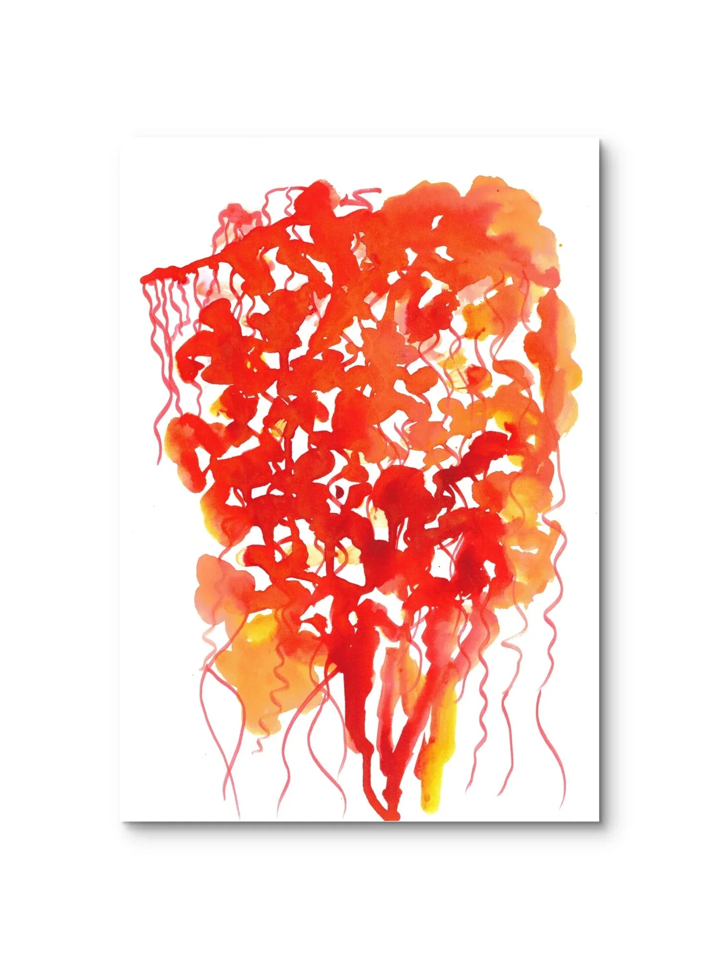 Abstrait Éclat Corail & Gold Flecked Premium Matte Paper Poster - RDJ3-1 - Laure Leprince - Artiste Peintre