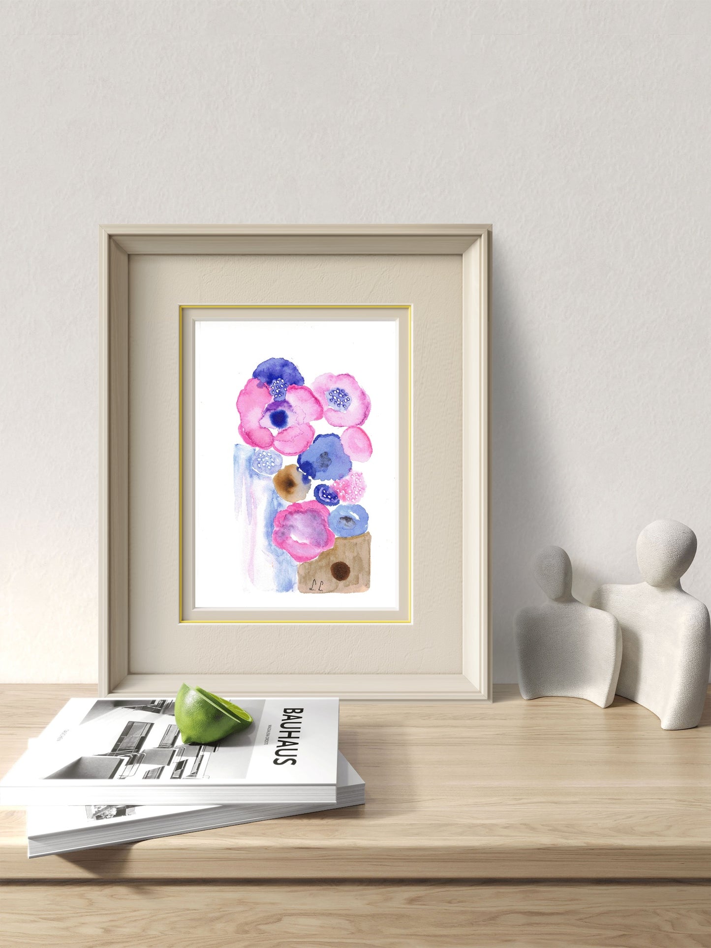 Poster Canopée rousse – aquarelle abstraite Marrons| Laure Leprince