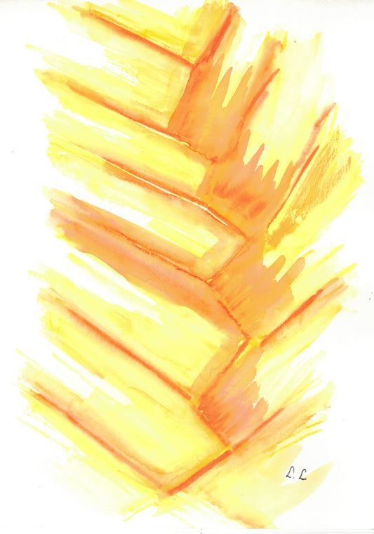 Flux solaire – aquarelle abstraite | Laure Leprince