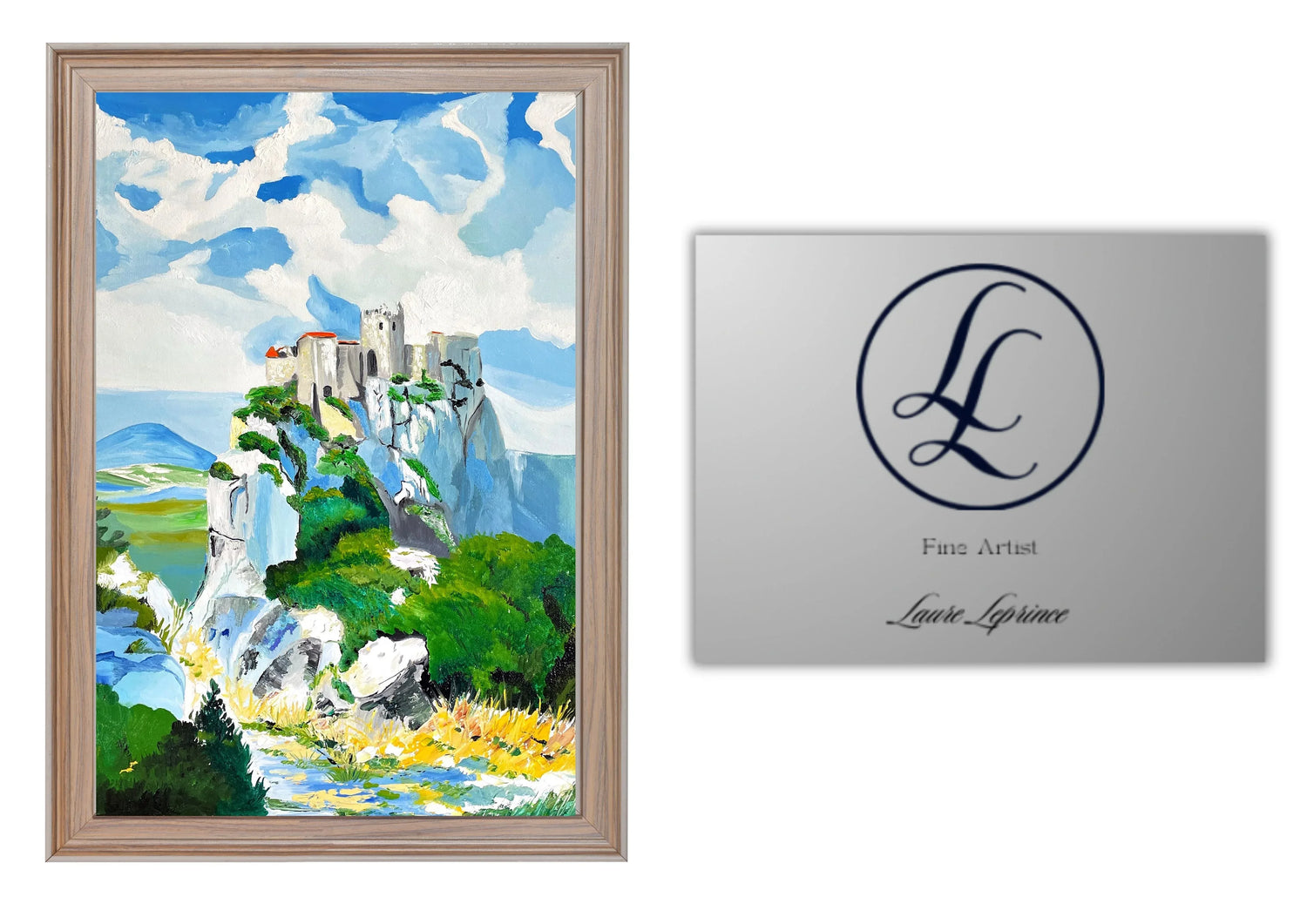 Les Baux de Provence – Tirage sur bois par Laure LEPRINCE. - Laure Leprince - Artiste Peintre