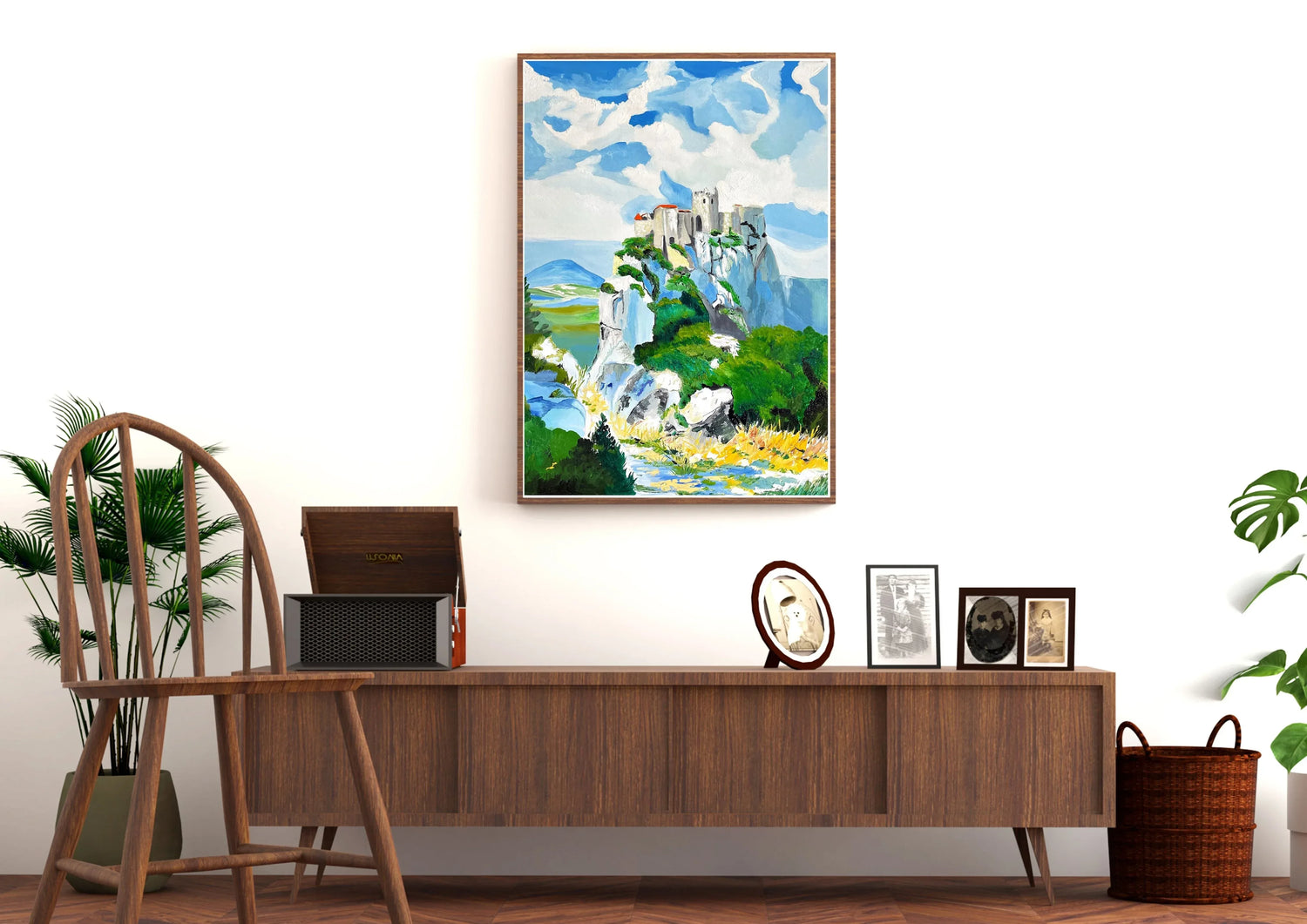 Les Baux de Provence – Tirage sur bois par Laure LEPRINCE. - Laure Leprince - Artiste Peintre