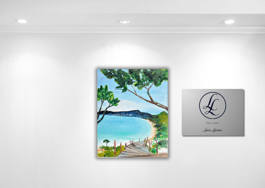 Peinture au Couteau œuvre Originale Numérique Les îles d'Or