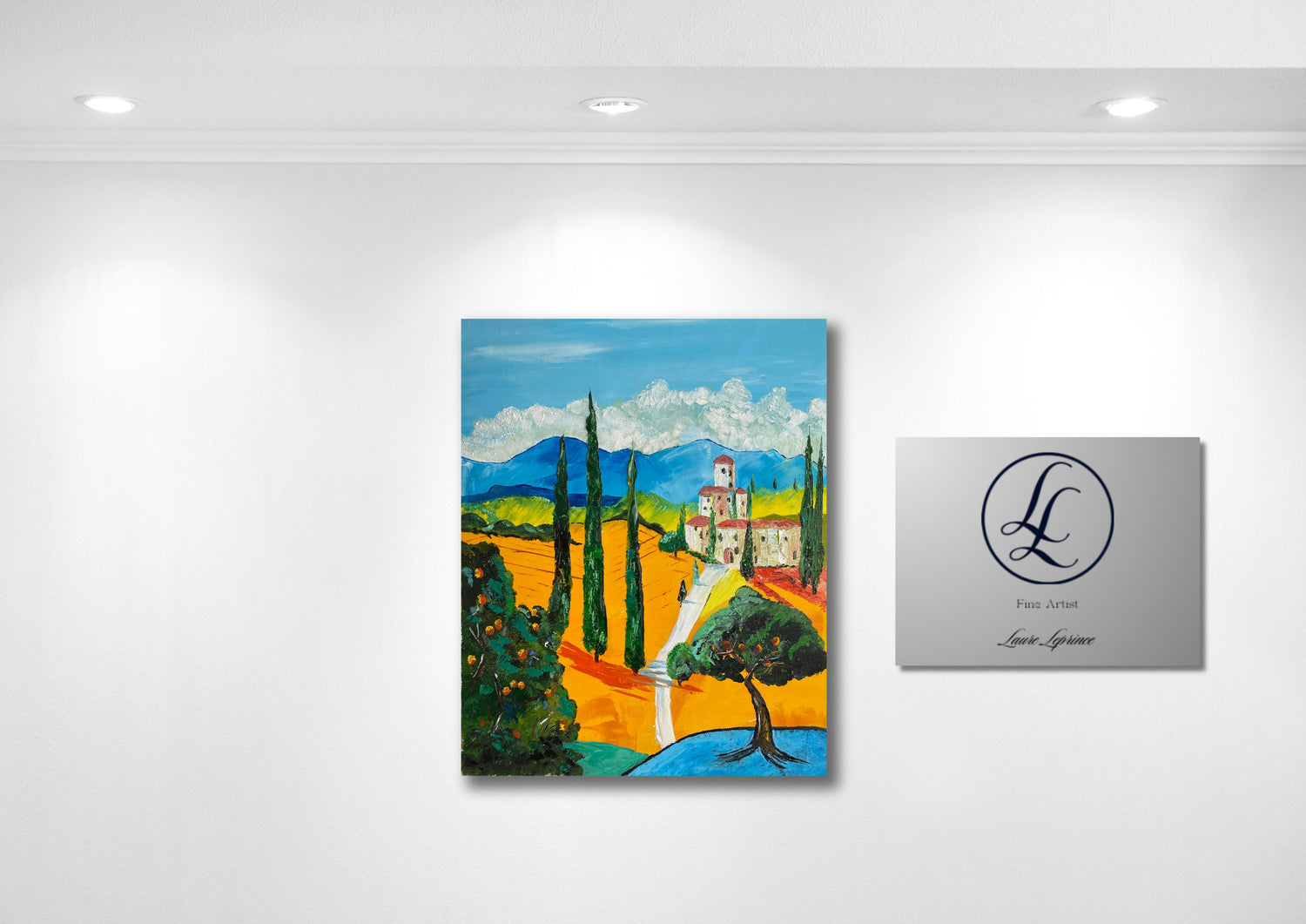 Peinture au Couteau œuvre Originale Numérique Orangers