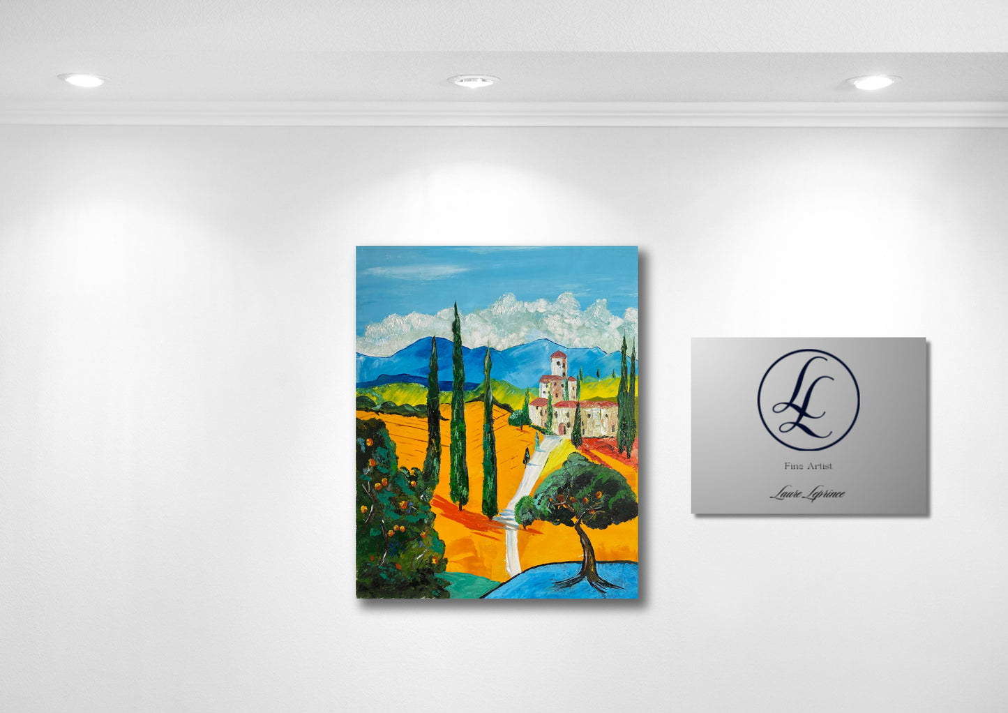 Peinture au Couteau œuvre Originale Numérique Orangers