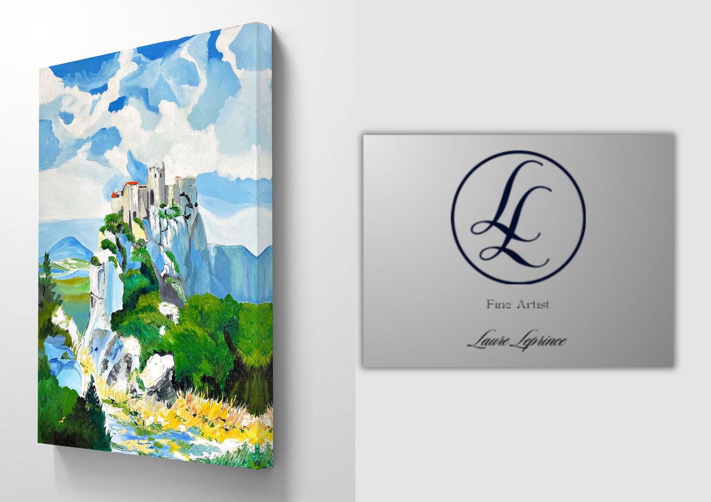 Peinture au Couteau œuvre Originale Numérique Les Baux de Provence