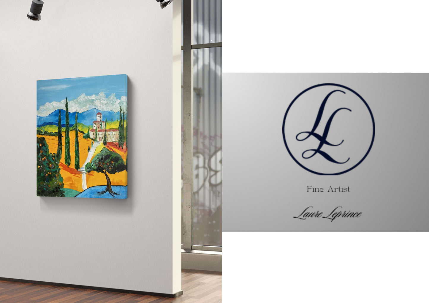 Peinture au Couteau œuvre Originale Numérique Orangers