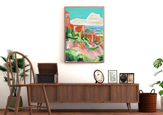 Peinture au Couteau œuvre Originale Numérique Roussillon - Laure Leprince - Artiste Peintre