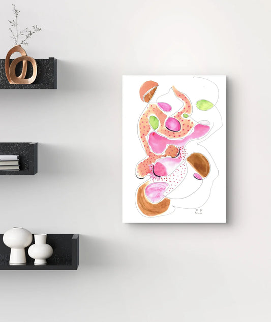 Affiche Morphologies roses | Des affiches de qualité - Laure Leprince - Artiste Peintre