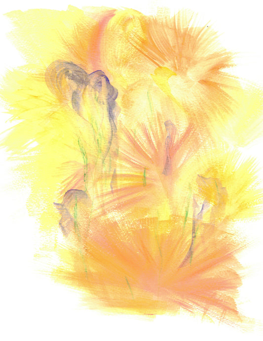 Aquarelle œuvre Originale Numérique | Coloriage inversé | Collection d'art thérapeutique 001