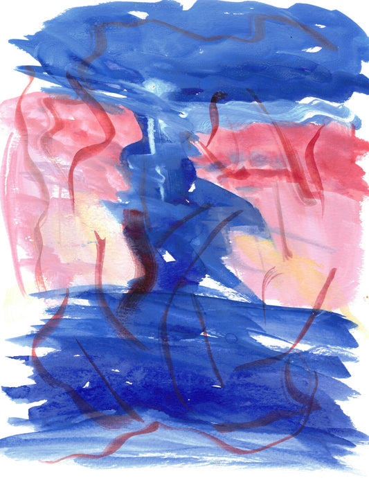 Aquarelle œuvre Originale Numérique | Coloriage inversé | Collection d'art thérapeutique 005