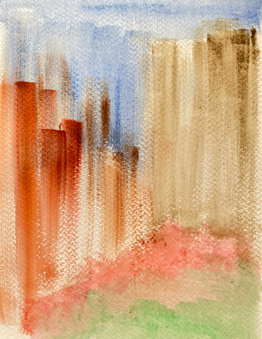 Aquarelle œuvre Originale Numérique | Coloriage inversé | Collection d'art thérapeutique 009
