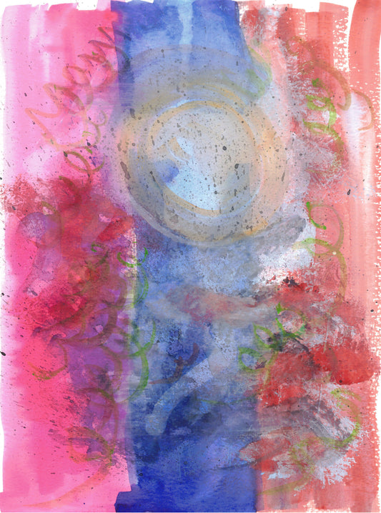 Aquarelle œuvre Originale en téléchargement | Coloriage inversé | Collection d'art thérapeutique 013
