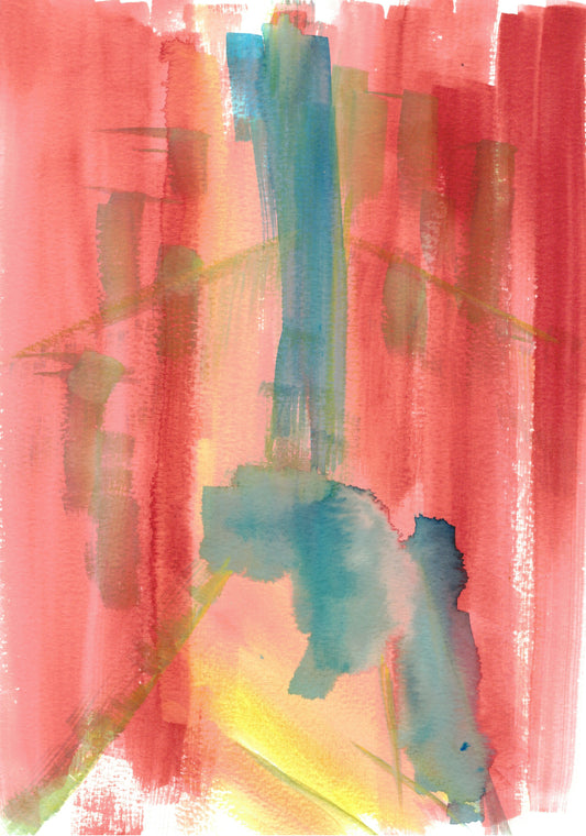 Aquarelle œuvre Originale en téléchargement | Coloriage inversé | Collection d'art thérapeutique 017