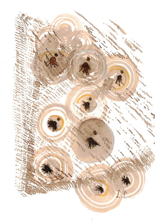 Sables stellaires - Aquarelle Abstraite | Laure Leprince