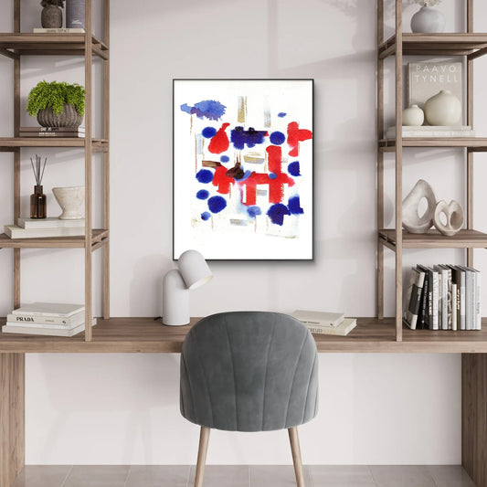 Classic Semi-Glossy Paper Metal Framed Poster Structure Carmine - Laure Leprince - Artiste Peintre