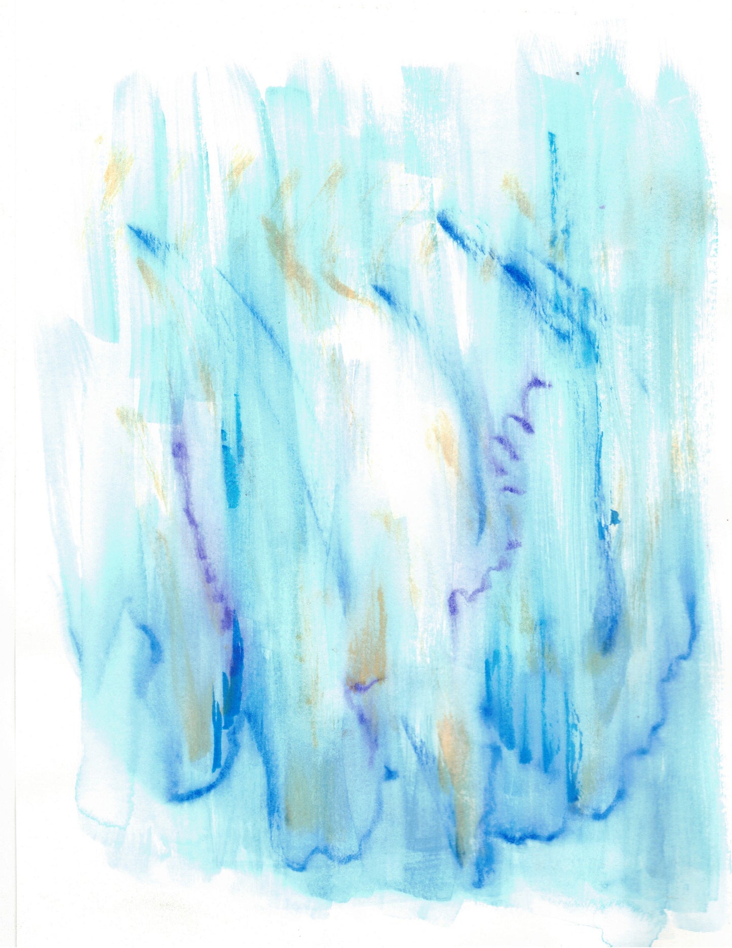 Aquarelle œuvre Originale en téléchargement | Coloriage inversé | Collection d'art thérapeutique 101