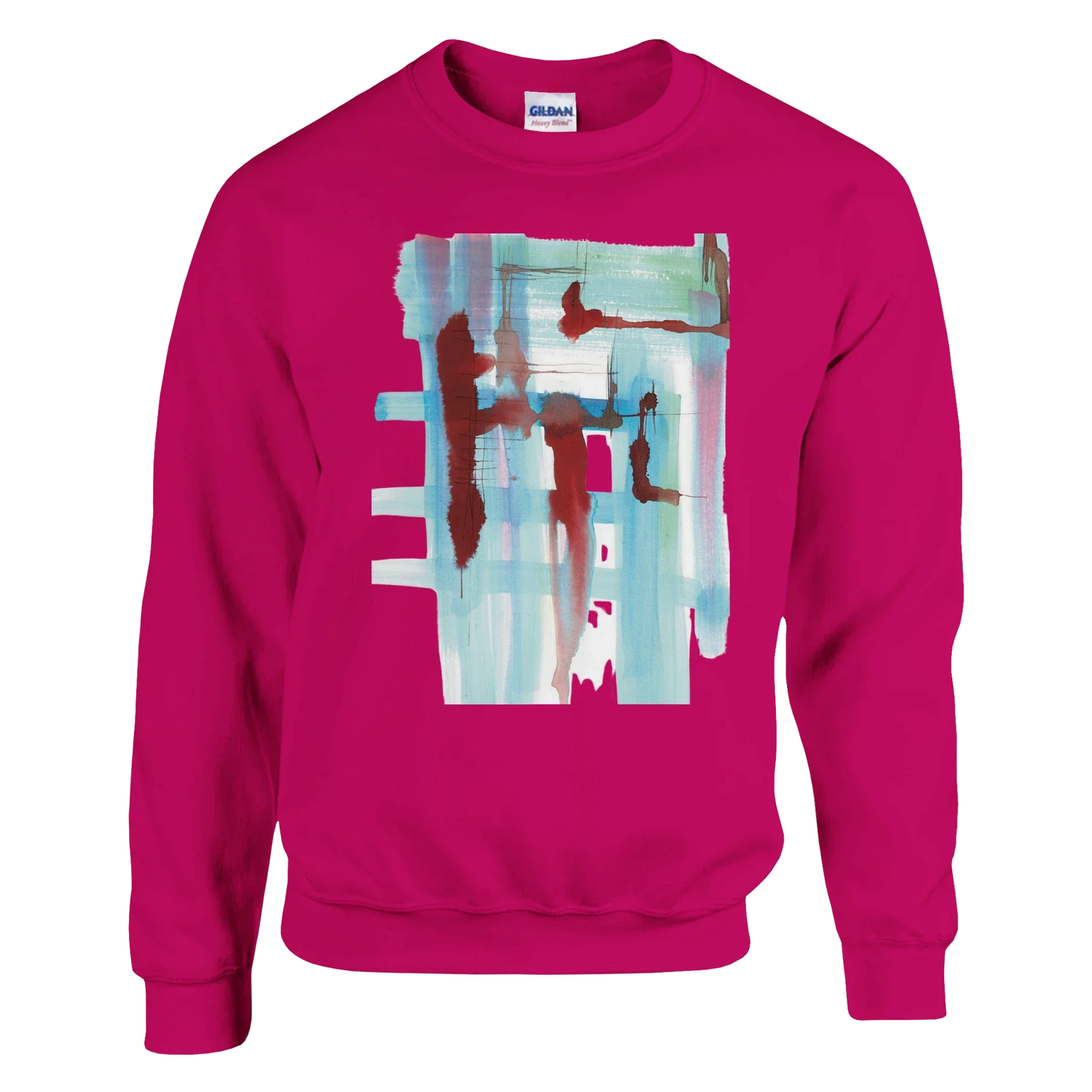 Sweatshirt Unisexe Classique Structres liquides – Impression Artistique Multicolore - Laure Leprince - Artiste Peintre