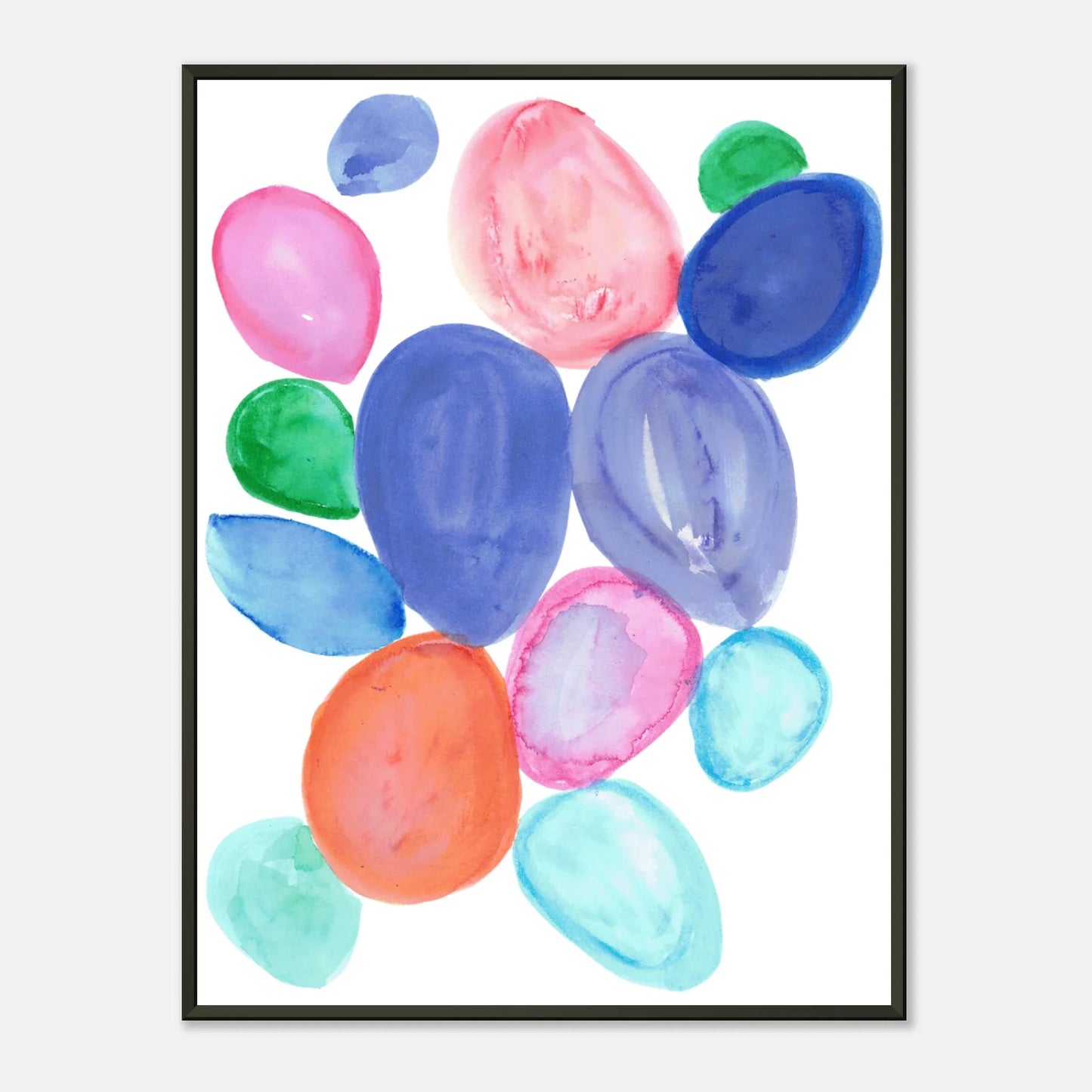 Classic Semi-Glossy Paper Metal Framed Poste Galets Chromatiques - Laure Leprince - Artiste Peintre