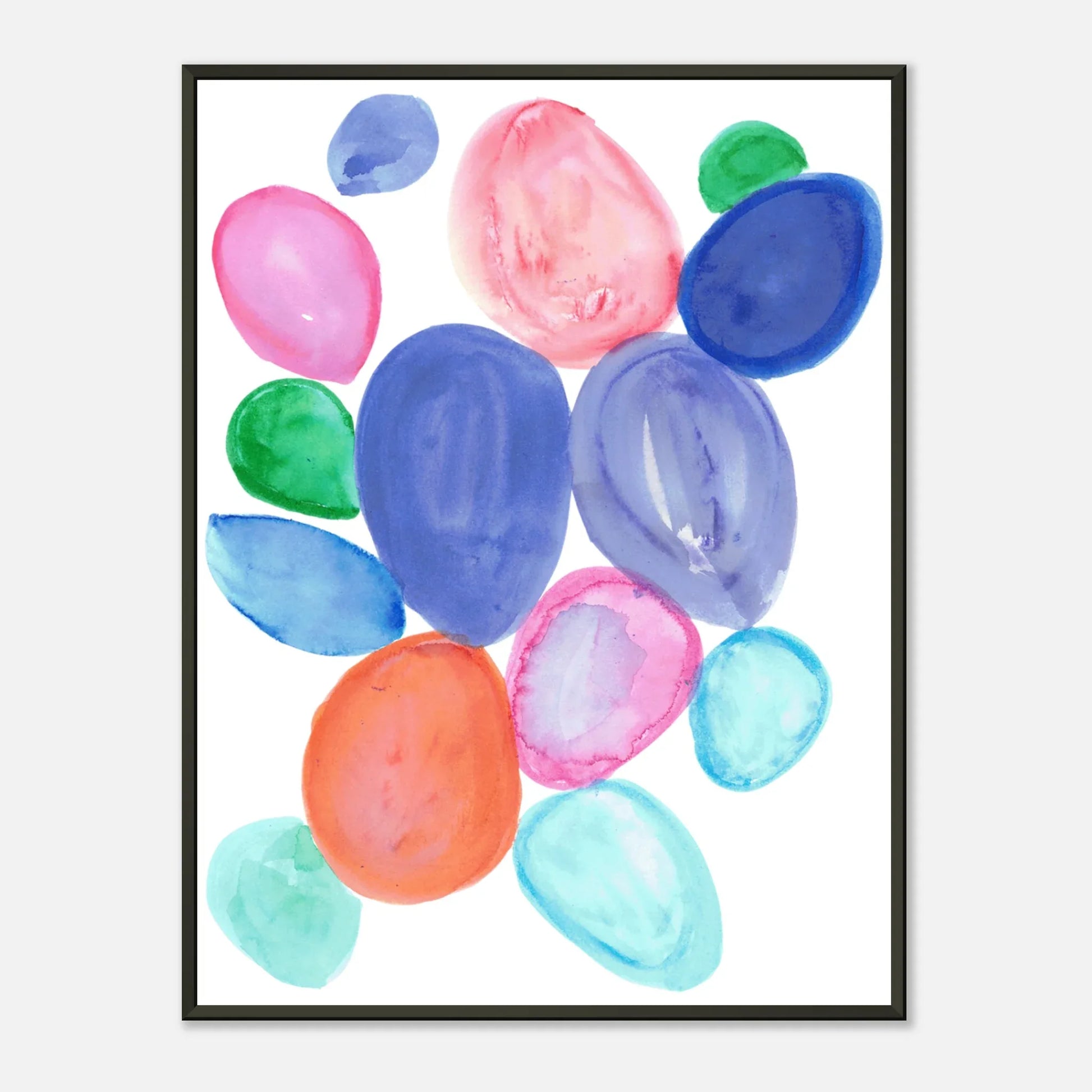 Classic Semi-Glossy Paper Metal Framed Poste Galets Chromatiques - Laure Leprince - Artiste Peintre
