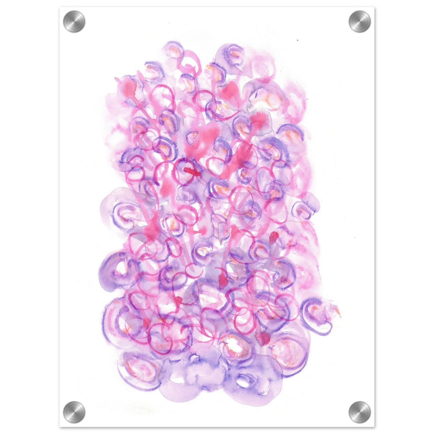Impression sur acrylique brillante Floraison Intime| Art contemporain par Laure Leprince - Laure Leprince - Artiste Peintre