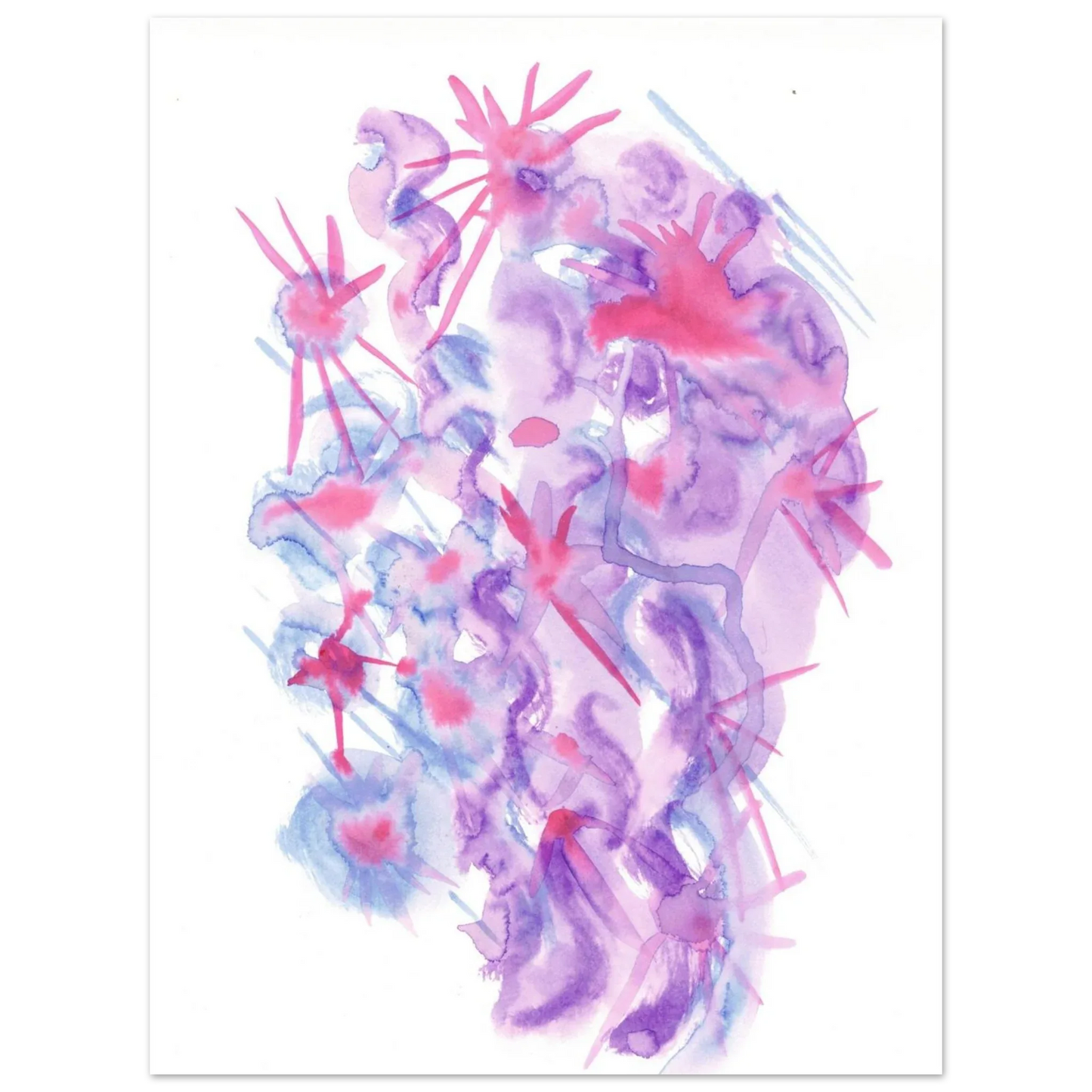 Premium Matte Paper Poster Aquarelle Originale RDJ3-16 - Laure Leprince - Artiste Peintre