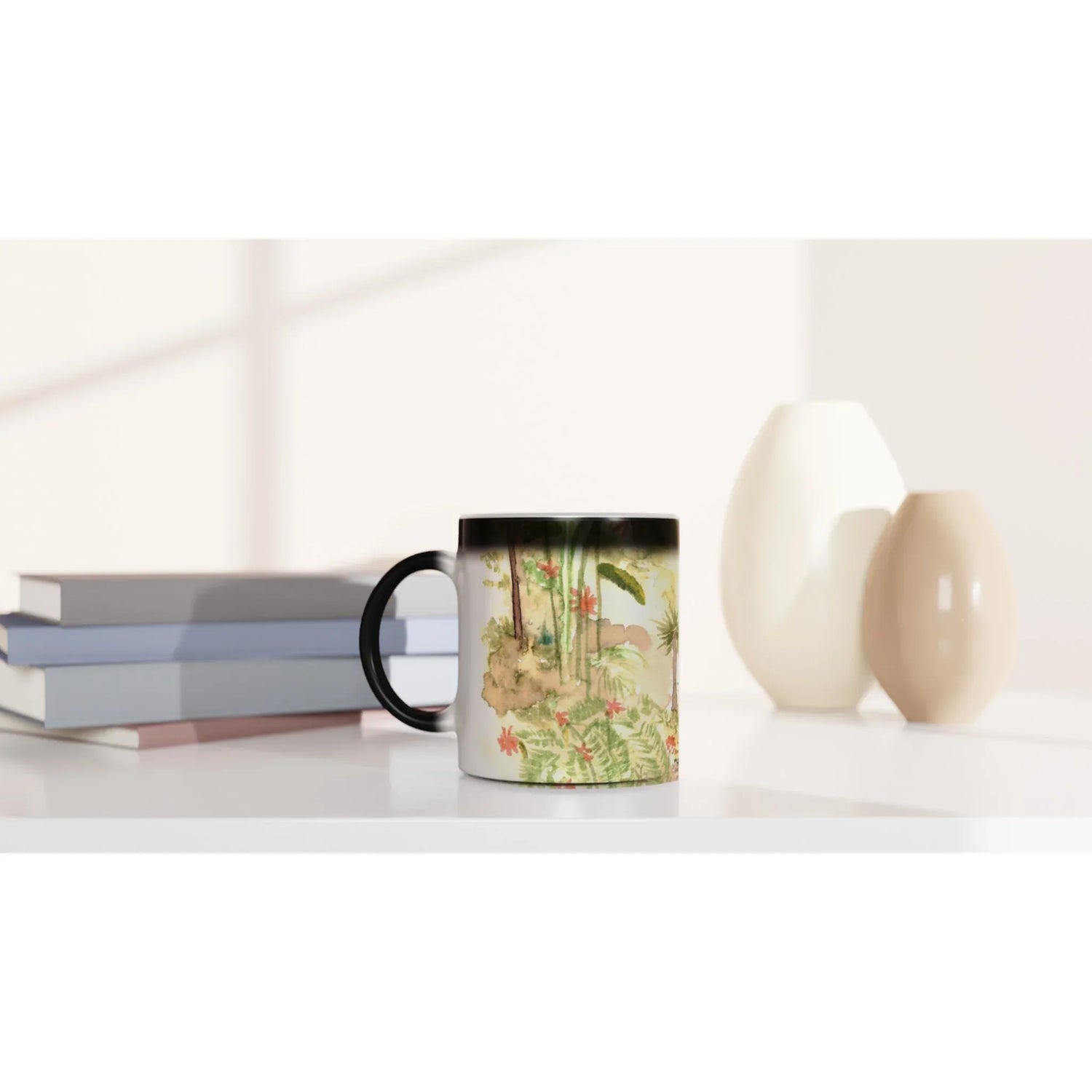 Mug magique en céramique 325 ml Jungle – Révèlez votre motif à la chaleur - Laure Leprince - Artiste Peintre