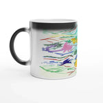 Mug magique en céramique 325 ml Jardn Lumineux – Révèlez votre motif à la chaleur - Laure Leprince - Artiste Peintre