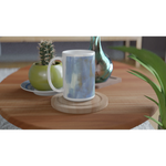 Mug en céramique blanche 44 Silent Water– Grand format, design et qualité durable - Laure Leprince - Artiste Peintre