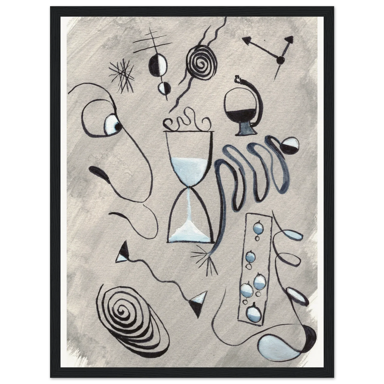 Affiche encadrée bois | Papier mat qualité musée | Aquarelle originale Laure Leprince - Laure Leprince - Artiste Peintre