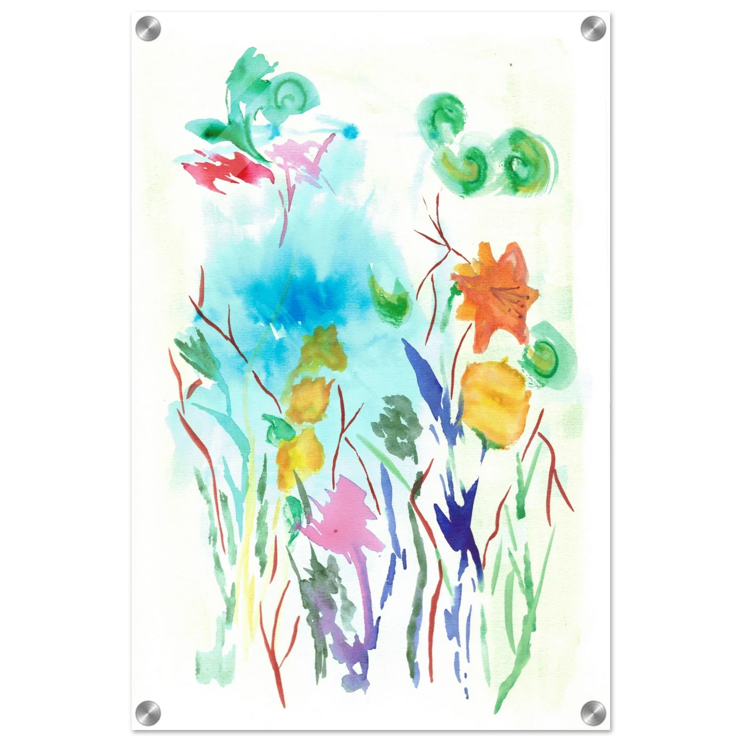 Impression Acrylique Plexiglas Jardin Lumineux– Finition brillante et profondeur exceptionnelle - Laure Leprince - Artiste Peintre