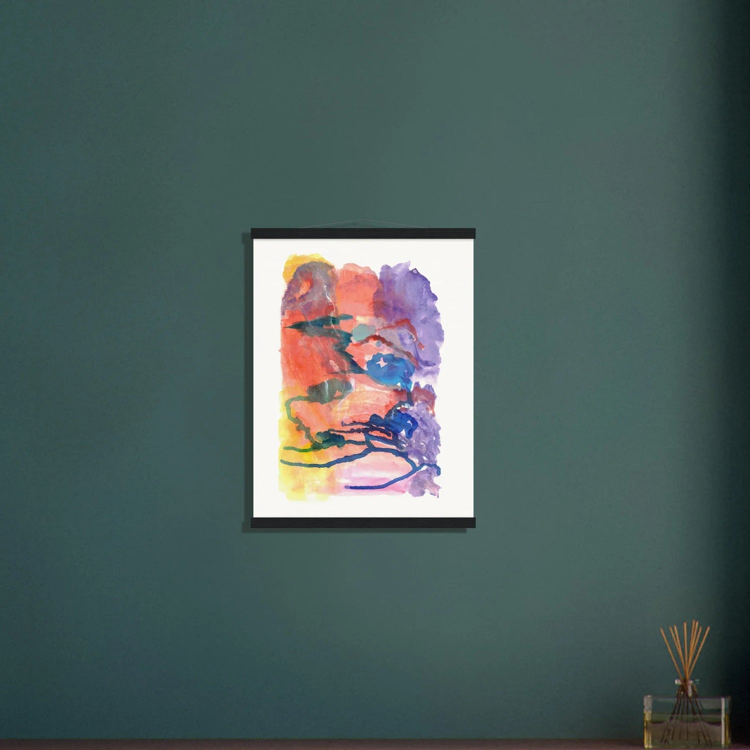 Museum-Quality Matte Paper Poster with Hanger Neon mirage - Laure Leprince - Artiste Peintre