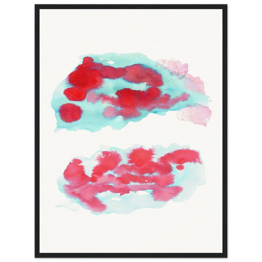 Affiche Encadrée Museum-Quality Matte Paper Wooden Framed Brumes Carmin - Laure Leprince - Artiste Peintre