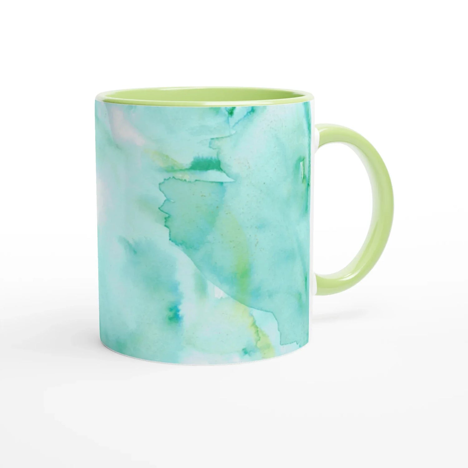 Mug Céramique Blanc 325ml Intérieur Coloré - Petal Drift Personnalisable - Laure Leprince - Artiste Peintre