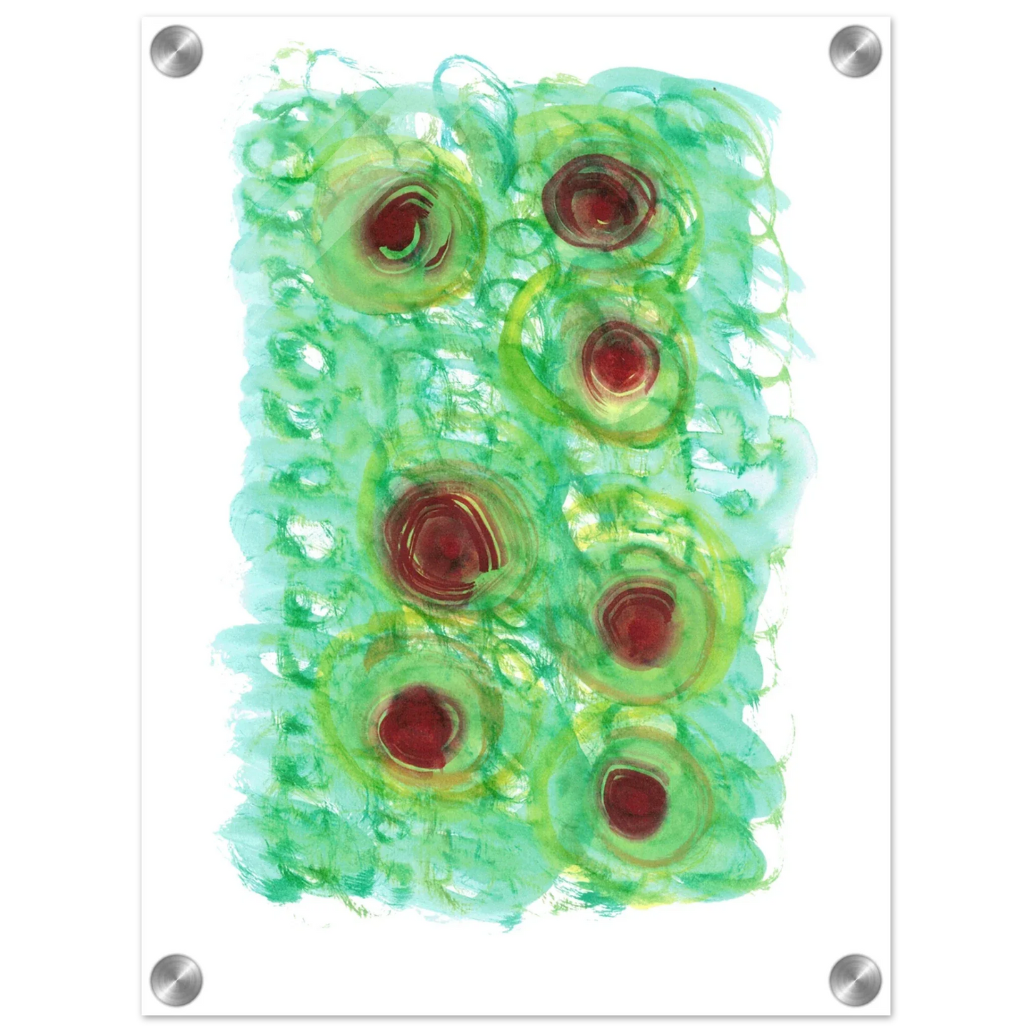 Impression sur acrylique brillante Green Echo | Art contemporain par Laure Leprince - Laure Leprince - Artiste Peintre