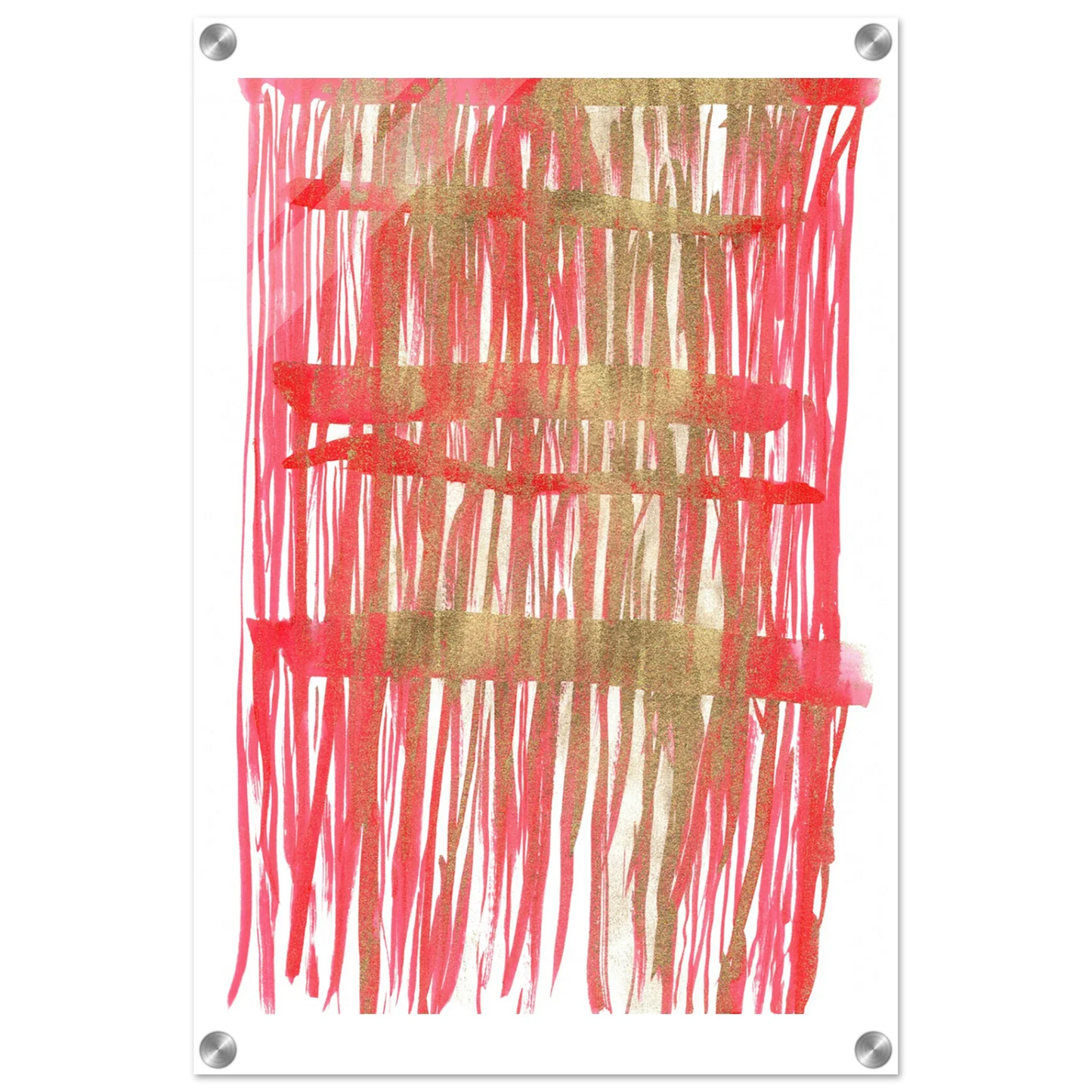 Impression sur acrylique brillante Red Waves | Art contemporain par Laure Leprince - Laure Leprince - Artiste Peintre
